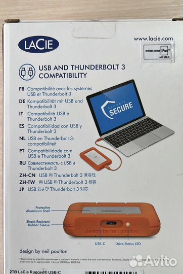 Внешний жесткий диск LaCie Rugged USB-C 2TB