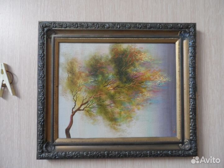 Картина Ветер, художник Вятич, начало 90х, масло