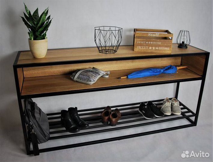 Полка для обуви в стиле лофт