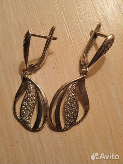 Серьги серебро 925 пробы