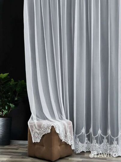 Тюль сетка 500х250 занавеска готовая