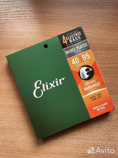 Струны Elixir для 4ст. бас гитары