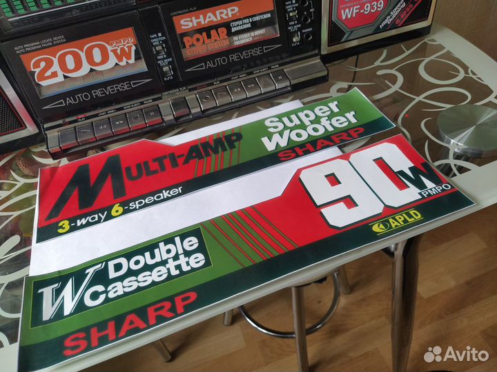 Наклейки на sharp GF-777 GF-999 GF-909 AC/DC