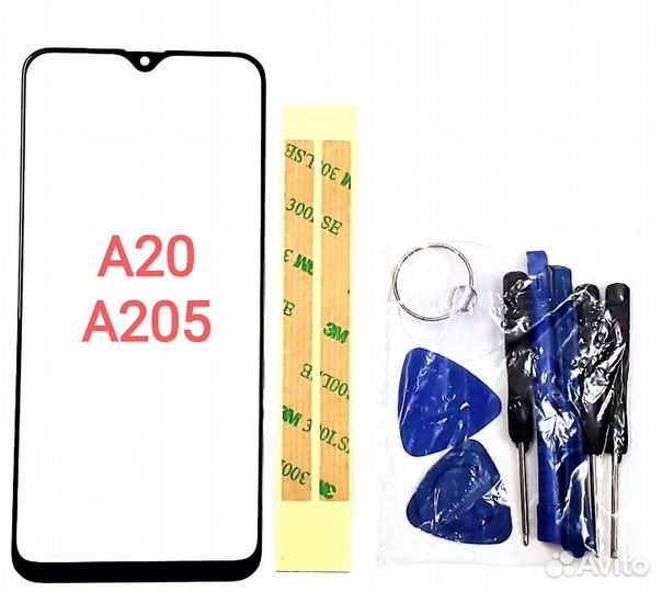 Сенсорное переднее стекло для Samsung Galaxy A20