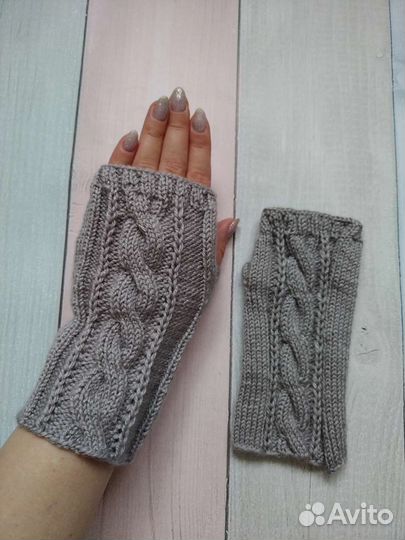 Митенки вязаные