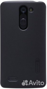 Накладка (клип-кейс) LG L Bello (черный) + плёнка