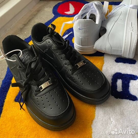 Мужские Nike air force 1 чёрные