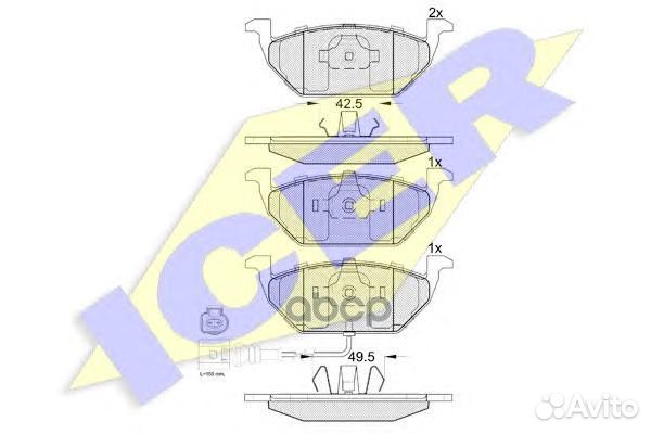 181349 колодки дисковые передние Seat Leon/Ib