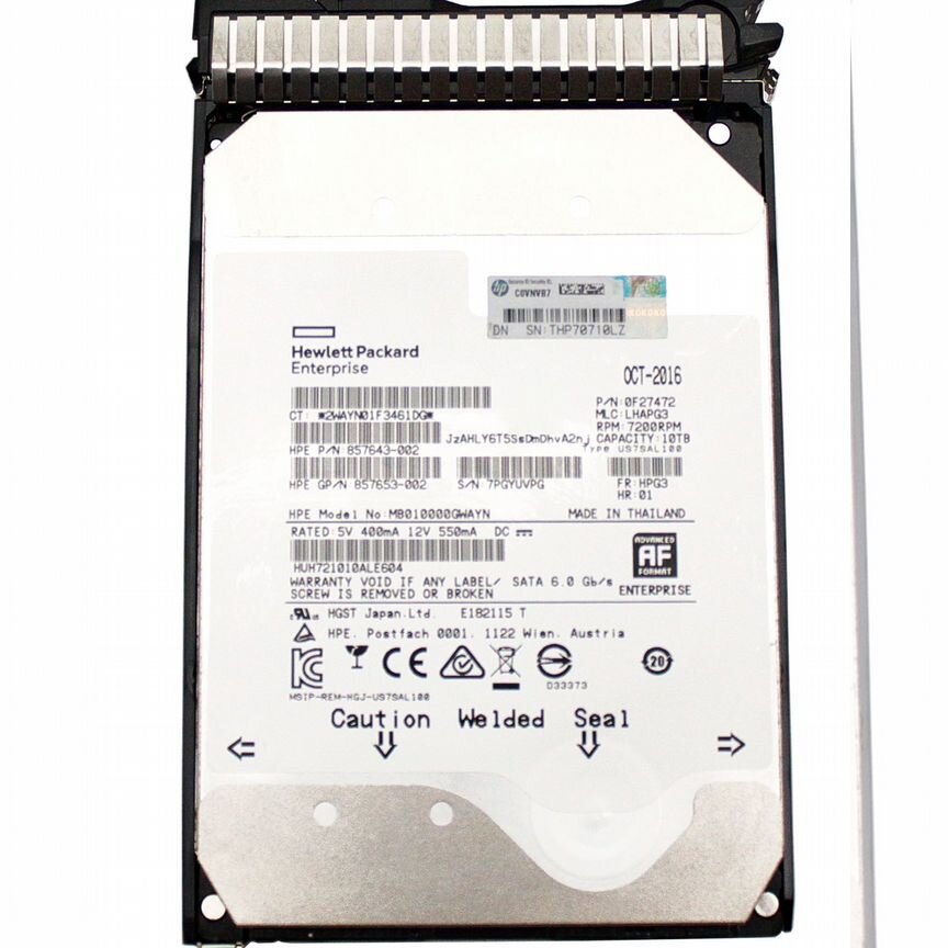 [857648-B21] Жесткий Hp 10tb 857967-001 Sata3 3.5 857648-B21