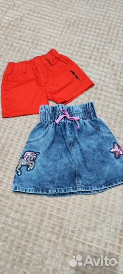 Продам юбку и шорты для девочки