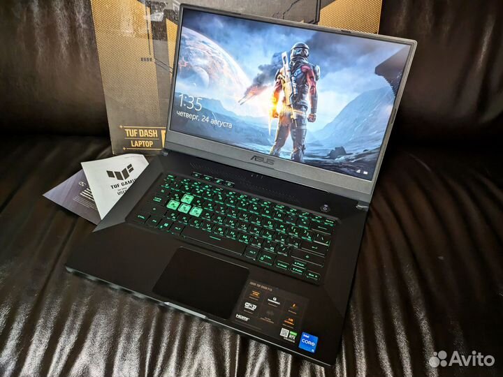 Asus TUF Dash / RTX 3060 на 6 Гб. / 144 Hz