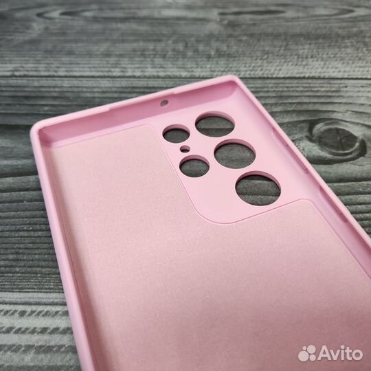 Чехол для Samsung S22 Ultra silicone cover розовый