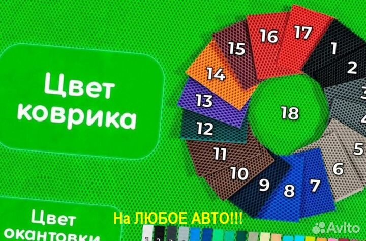 Автоковрики EVA kia ceed 2 2012- с бортом - 1 эва