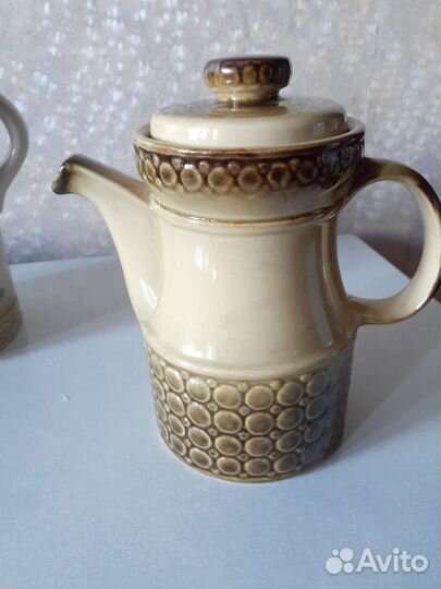 Винтажные кувшин и чайник, керамика, СССР