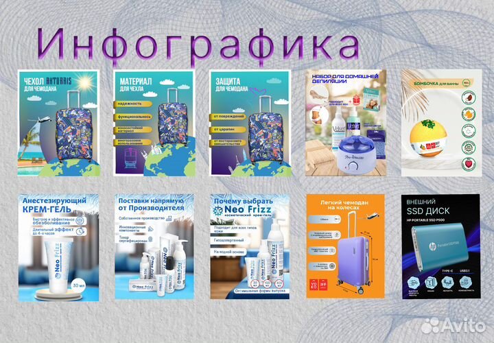 Графический дизайнер Логотип, Баннер, Инфографика