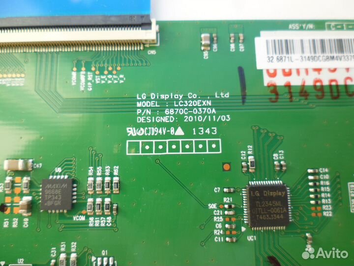 T-con 6870C-0370A от LG 32LN536U со шлейфами