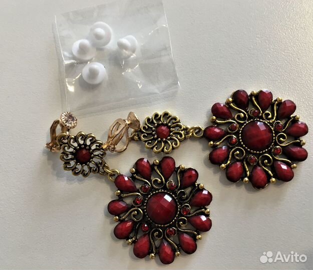 Серьги-клипсы в этническом стиле