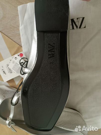 Новые/Zara/39/40/Балетки/Кожа