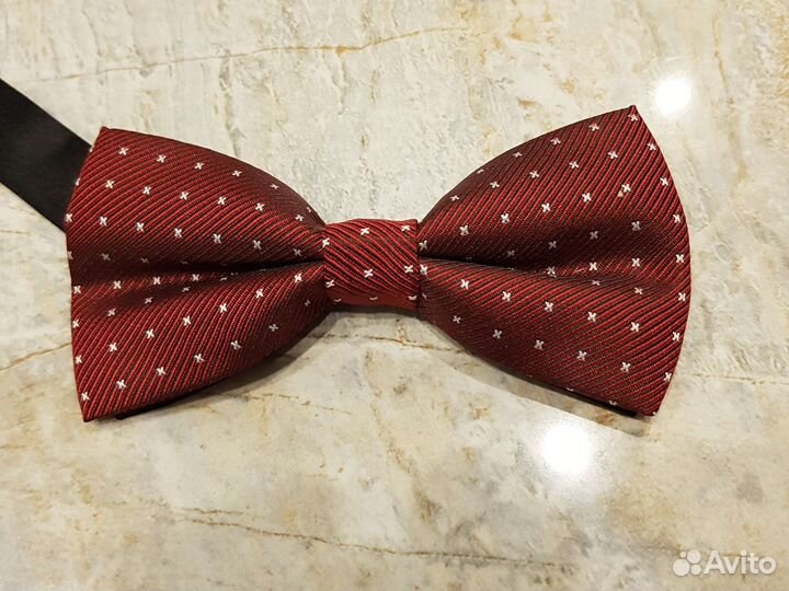 Галстук бабочка бордовая