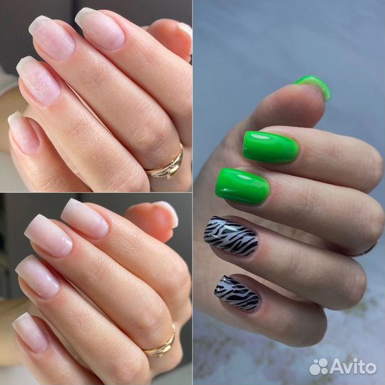 Маникюр с покрытием, наращивание ногтей