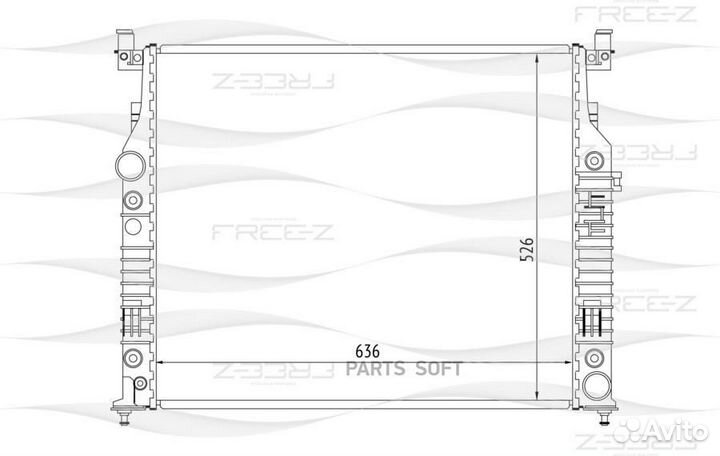 Радиатор охлаждения mercedes W461/X164/W164/W251 0