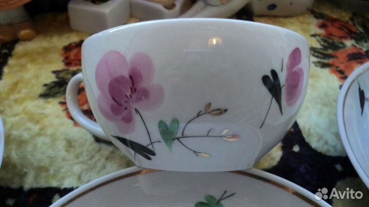 Фарфоровая чайная пара