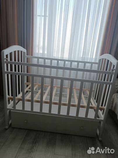 Детская кроватка 120х60 с ящиком