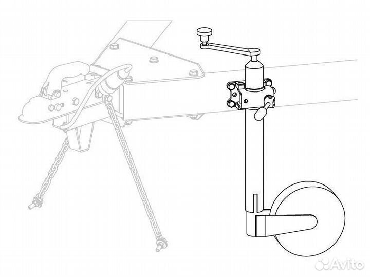 Хомут опорного колеса прицепа