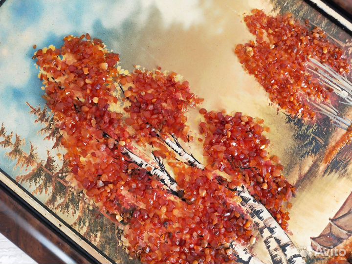 Настенное панно СССР янтарная крошка