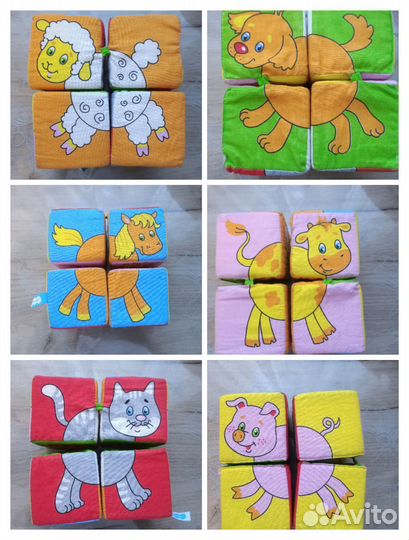 Развивающий кубик мягкий