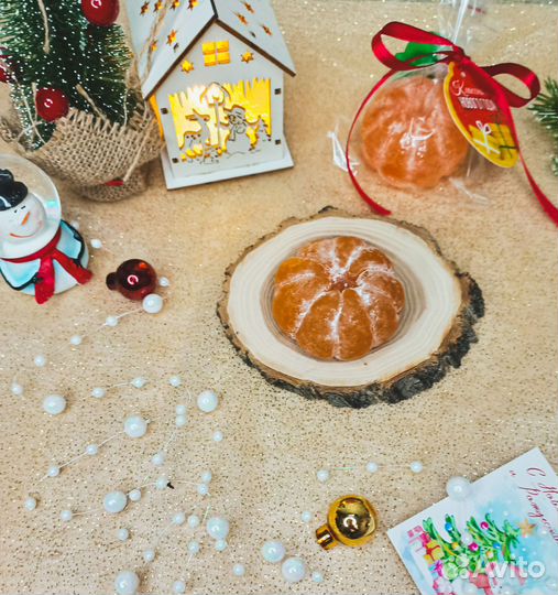 Мыло ручной работы мандарин