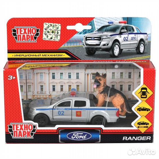Машина Технопарк металл Ford Ranger Пикап 12 см +