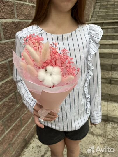 Букетики из сухоцветов, стабилизированные цветы