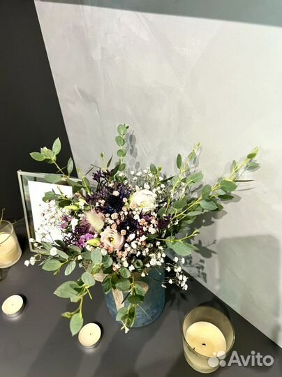 Новогодние букеты/букеты/бутоньерки/сухоцветы