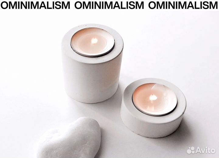 Бетонный подсвечник