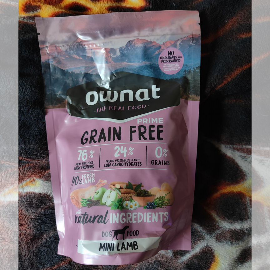 Ownat Mini Grain Free, с ягнёнком, 400 гр