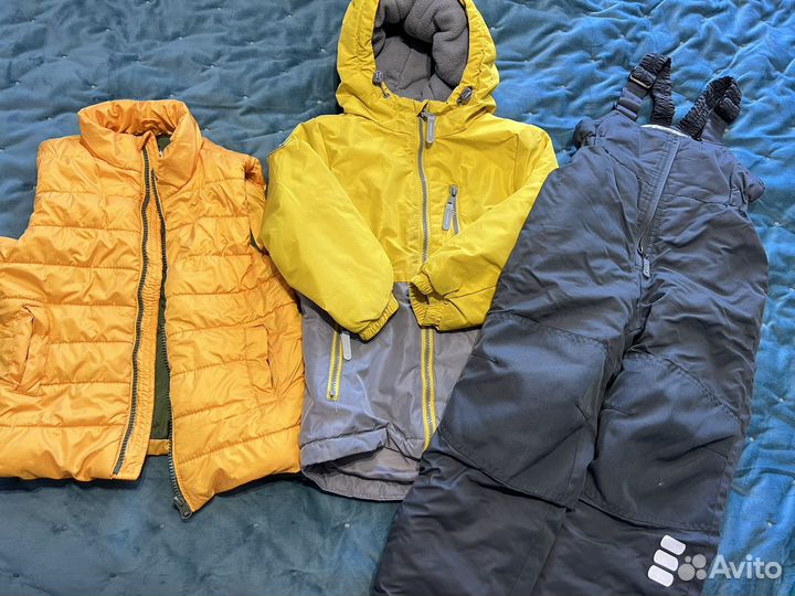 Куртка демисезонная, жилетка и полукомбинезон