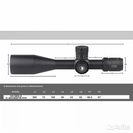 Прицел Discovery HD GEN II 5-30X56sfir FFP zerosto