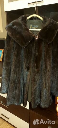 Шуба норковая с капюшоном 48 50 52