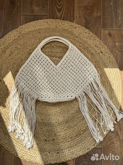 Cумка макраме с бахромой