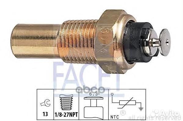 Датчик темп. на стрелочку Nexia/Lanos 73014 Facet
