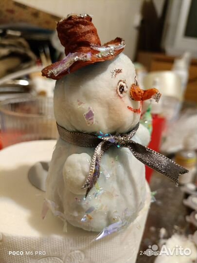 Ватные елочные игрушки