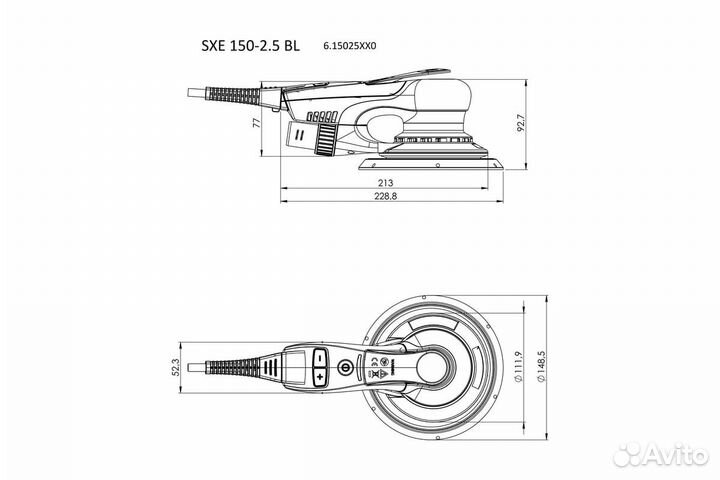 Эксцентриковая шлифмашина Metabo SXE 150-2.5 BL