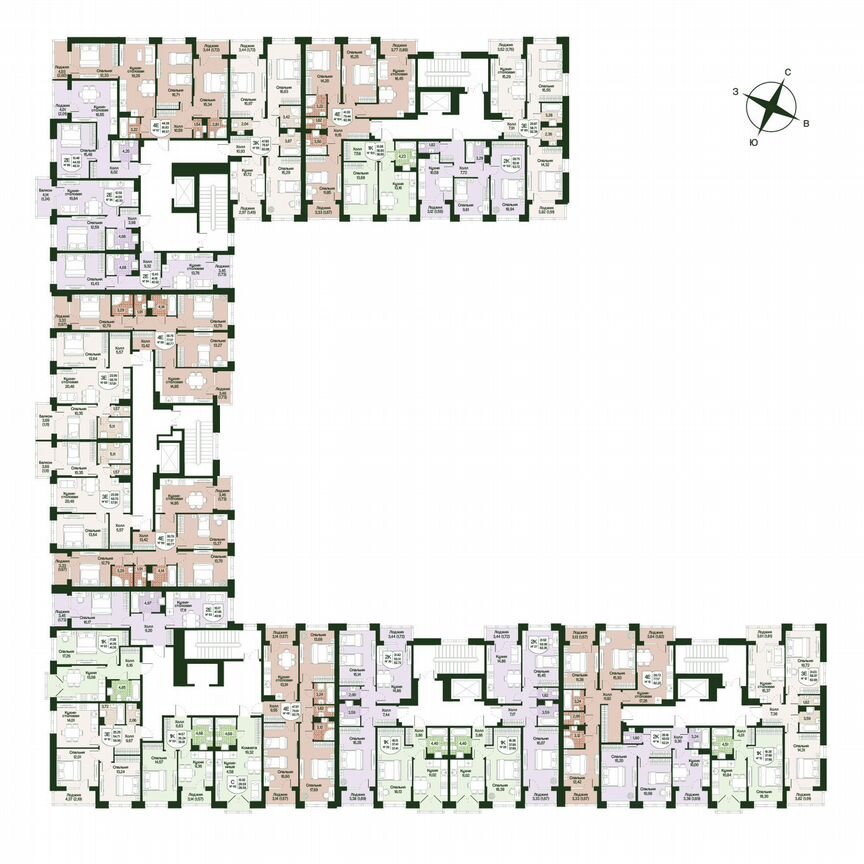 3-к. квартира, 57,8 м², 4/4 эт.