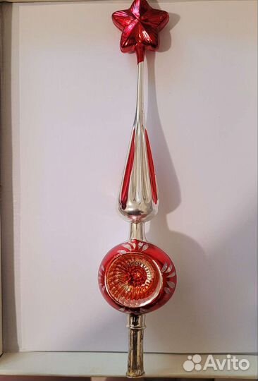 Наконечник на елку,гдр винтаж