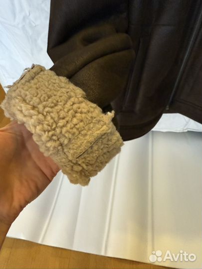 Дубленка женская 44 46 коричневая