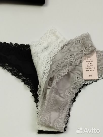 XS, 3 шт, Трусы женские hm, Brazilian