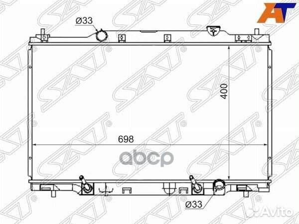 Радиатор Honda Stream 00-06 HD00015-2.0 Sat