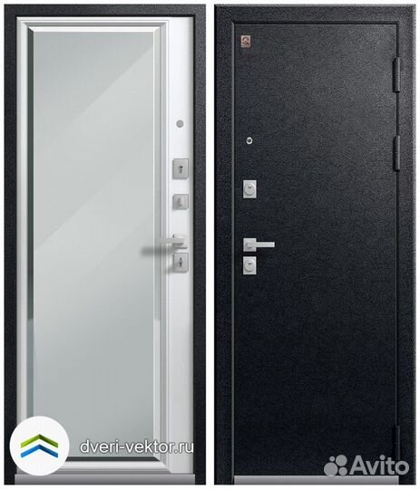 Новая входная дверь Центурион Люкс 1, зеркало