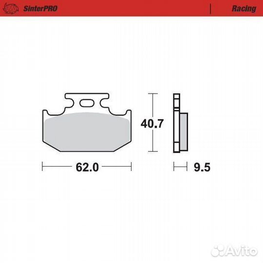 Тормозные колодки задние moto-master